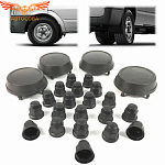Колпак 4 шт. с 20 шт. крышками для гаек колесного диска Ford Transit 1986-2014 (98-102 mm)